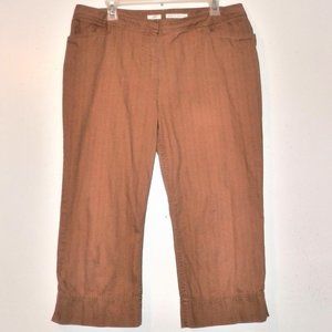 J Jill 16 Capris Camel Fawn Genuine Fit Pants H421
